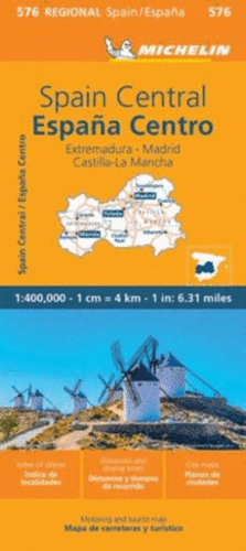 MAPA REGIONAL ESPAÑA CENTRO 576. (EXTREMADURA, MADRID, CASTILLA-LA MANCHA) 11576